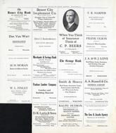 Bower City Bank, Harper Real Estate, Don Van Wart Insurance, Alfred J. Raubenheimer, Frank Olson, Paulson Lumber, Rock County 1917